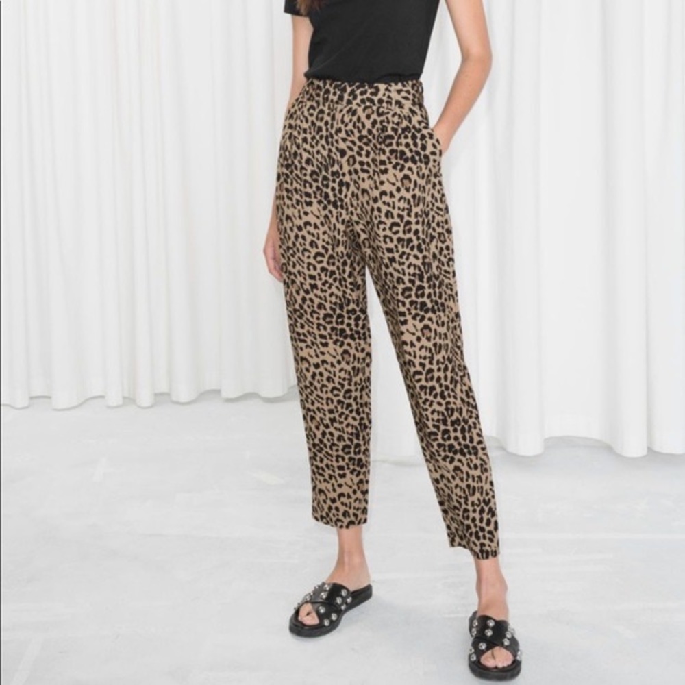 & Other Stories leopard print pants